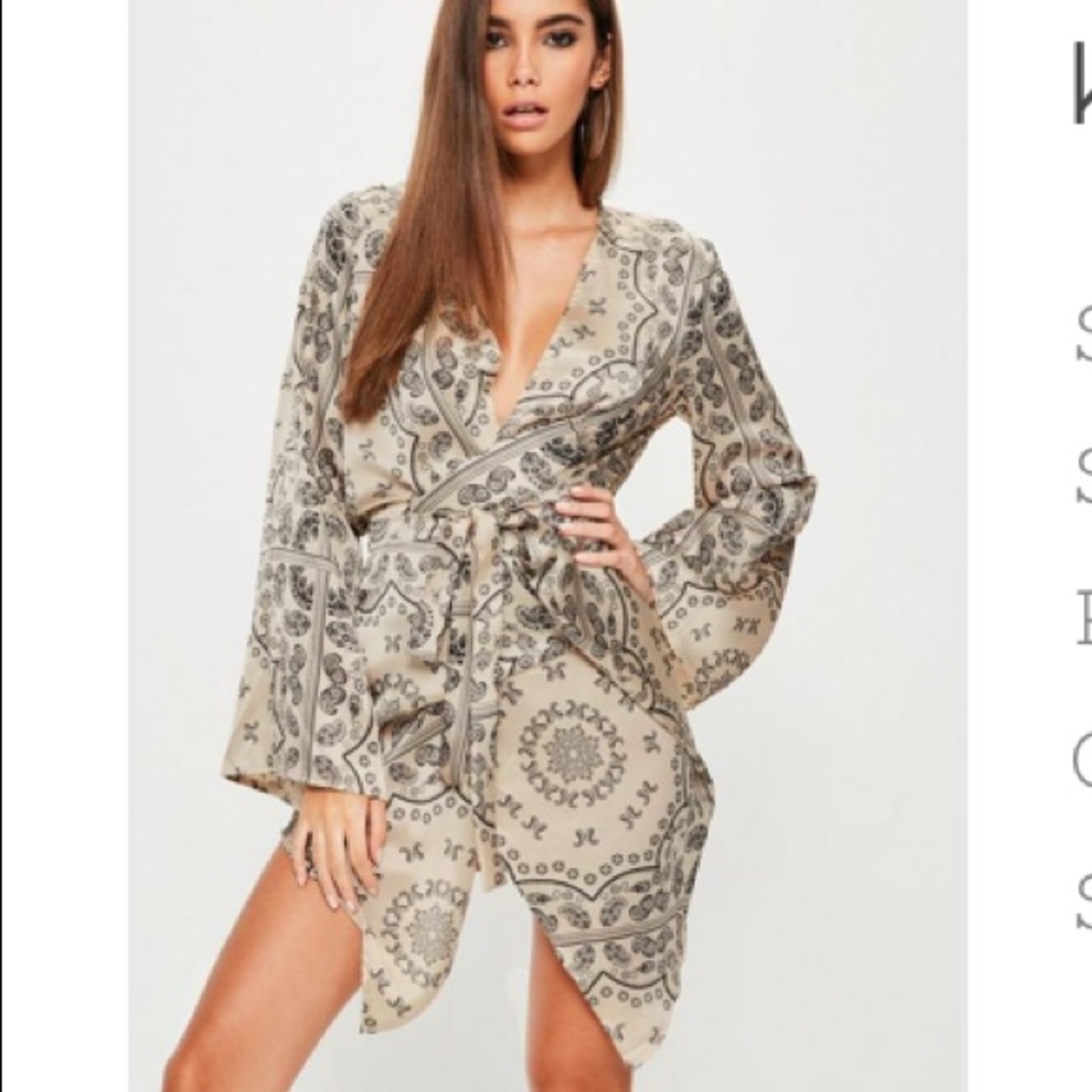 Silky Kimono Sleeve Dress